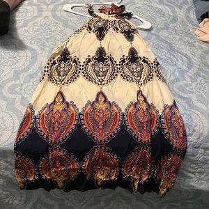 Knee length, no sleeve dress